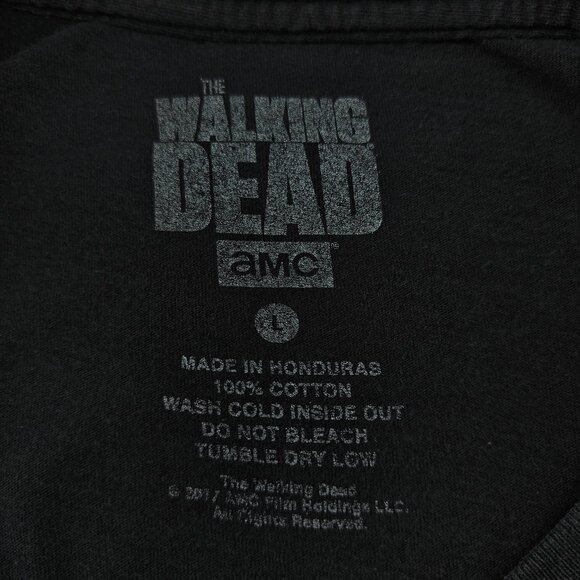 The Walking Dead Shirt Mens Large Black Graphic Print Negan Lucille You Are Mine - Picture 10 of 14